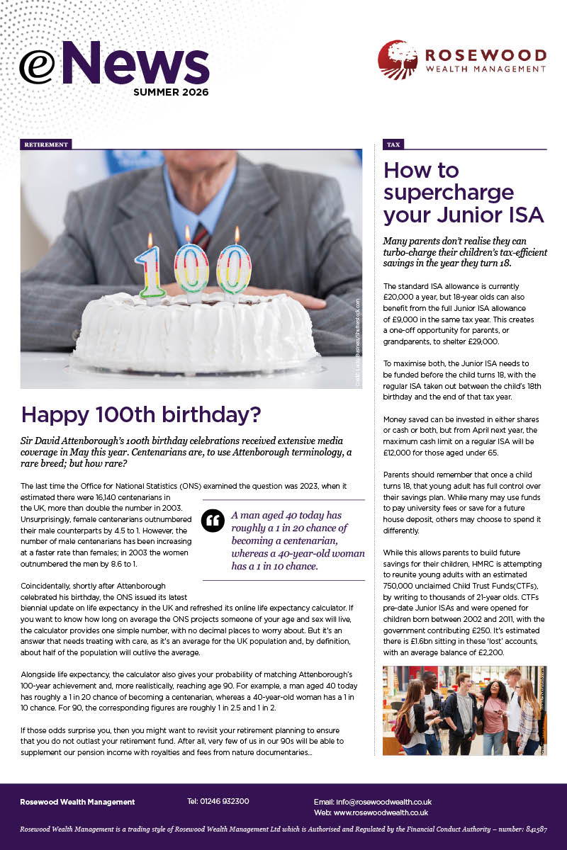 Summer Newsletter 2026 - Cover Spring Forecast 2026 - Rosewood Wealth
